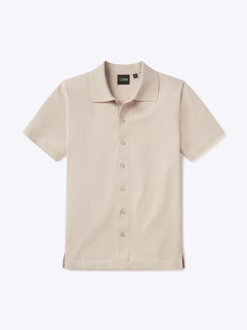 Cuts Clothing Tan Riviera Knit Button Up